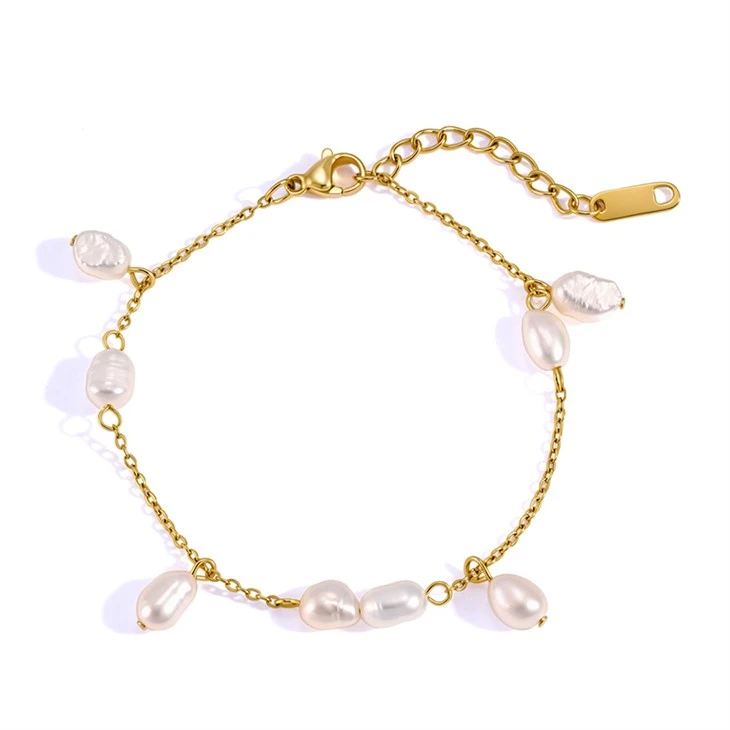 Barok Ferskvandsperle Charm Armbånd