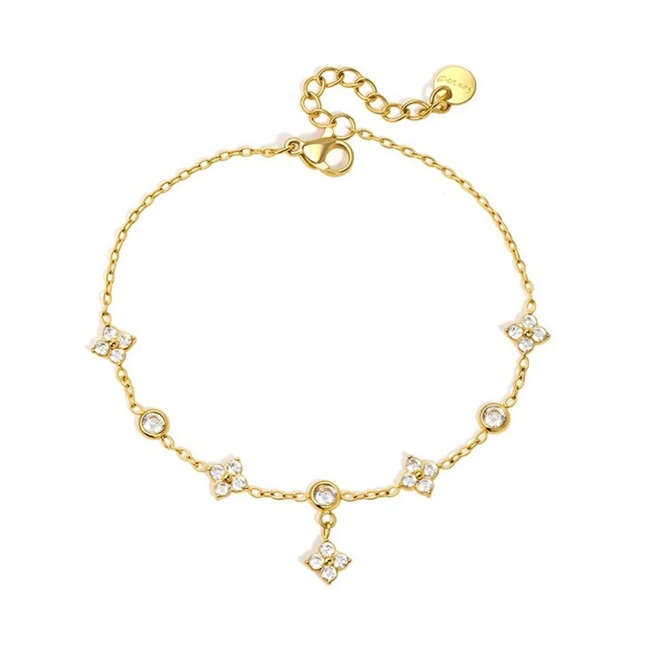 CZ Four Leaf Bracelet price