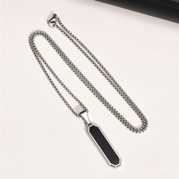 Enamel Bar Pendant Necklace high quality