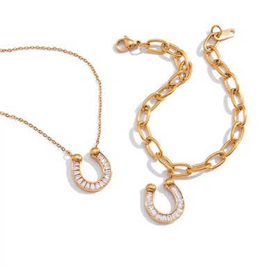 Horseshoe U Shape Zircon Armbånd