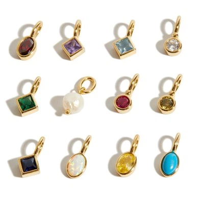 Natursten Birthstone Pendant Charms