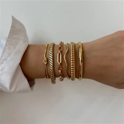 Åben manchet almindeligt armring