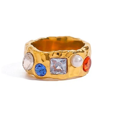 Zircon Mosaic Bredde Ring